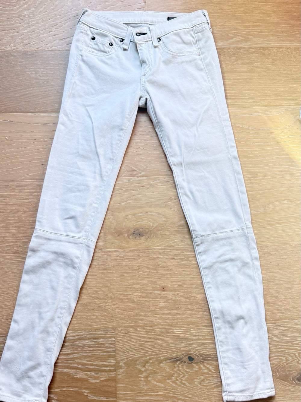 RAG AND BONE PLUSH LEGGING JEANS SIZE 24 WINTER WHITE